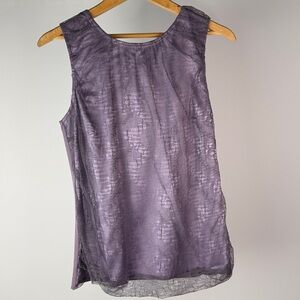 Lida Baday Lavender Lace Tank Top
